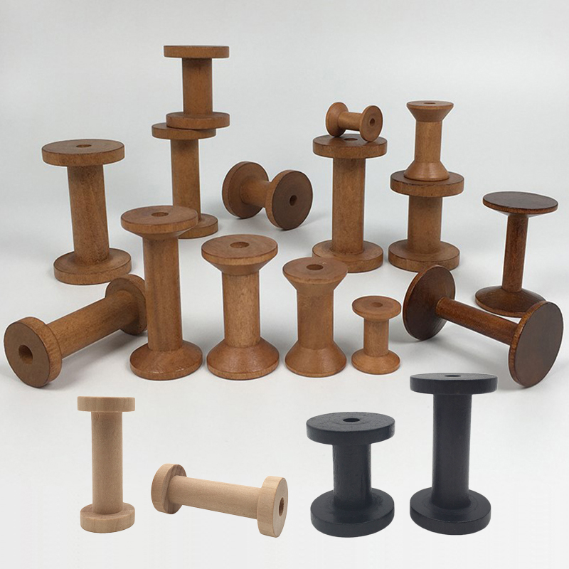 Mechanical Workshop Tools And Equipment - 10Pcs/Set Vintage Natural Wooden Spools for