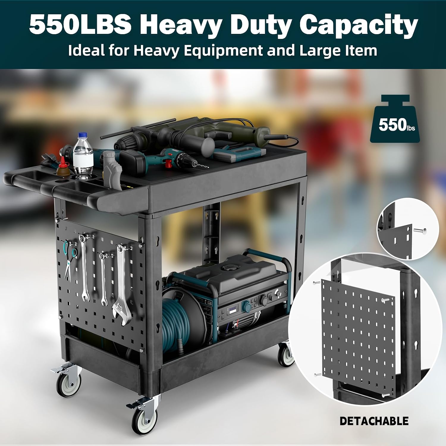 Heavy Duty 2-Shelf Flat Top Wh - Workshop Tools.Hanging Board recension och pris