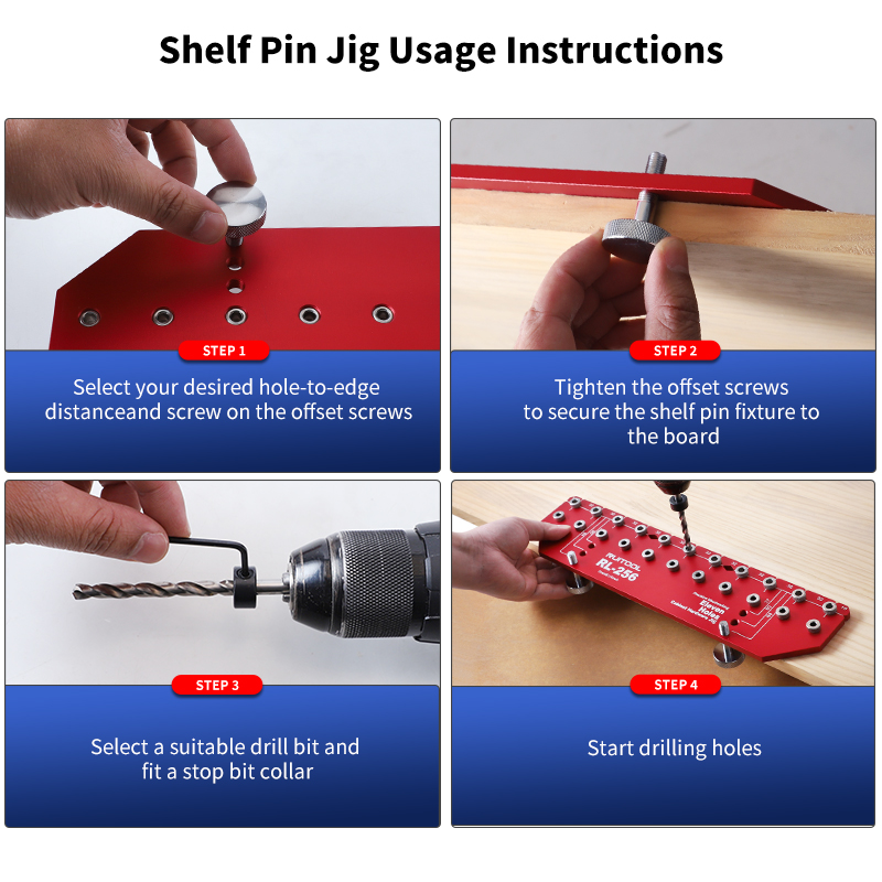 Shelf Pin Jig Set Aluminium Al - Dowel Jig Kit recension och pris