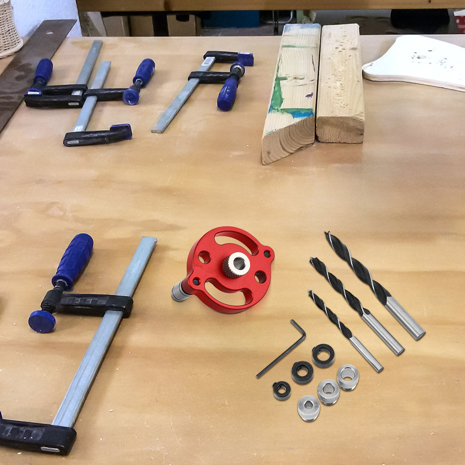 1Set Aluminum Alloy Woodworkin - Dowel Jig Kit recension och pris