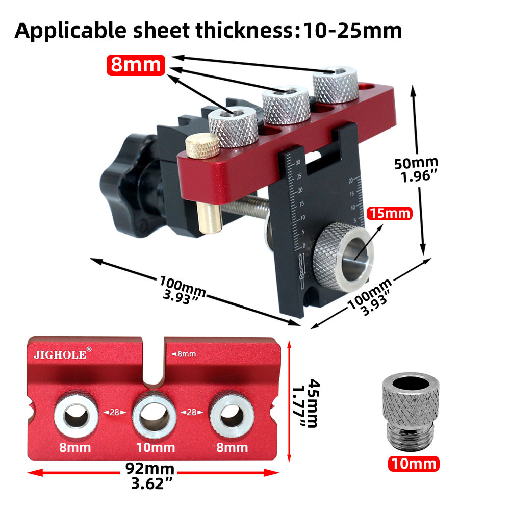 3 In 1 Universal Dowel & Pocke - Dowel Jig Kit recension och pris