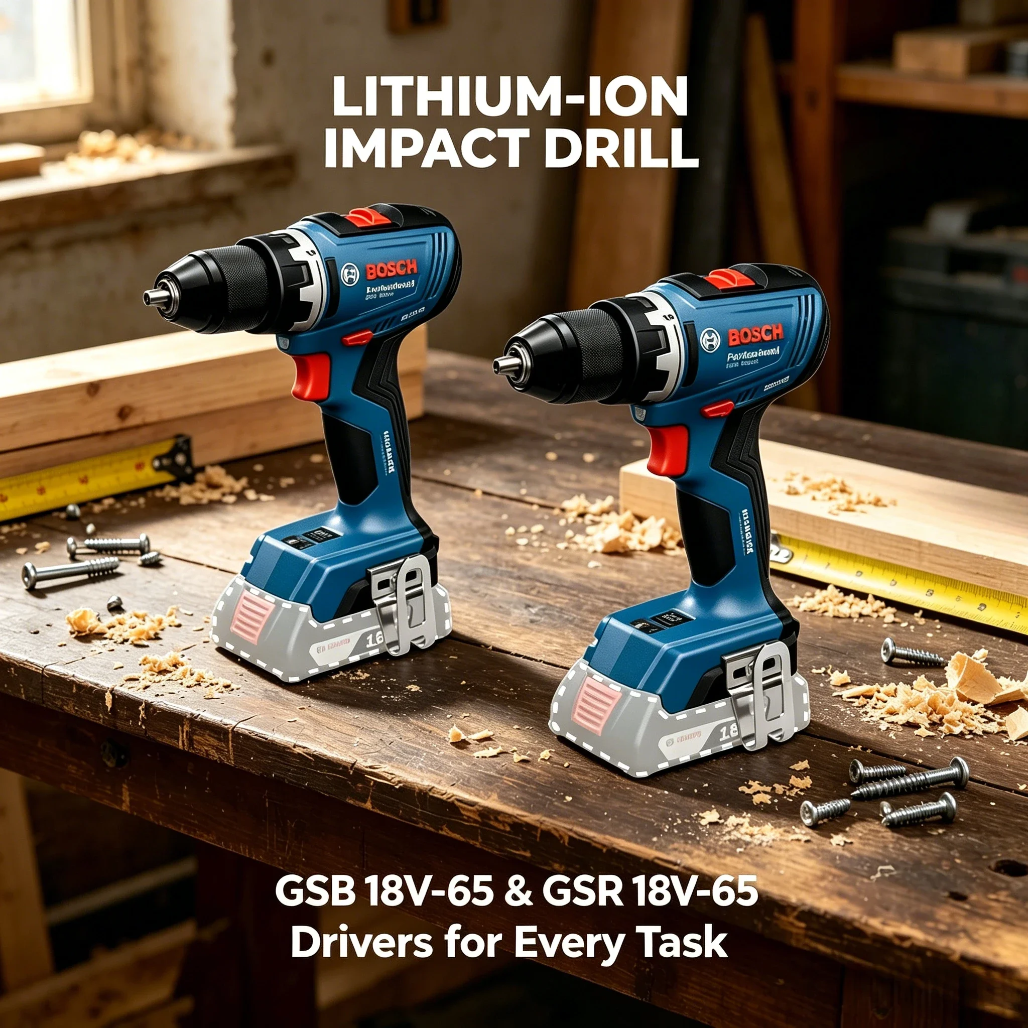 Compact Bosch GSR 18V-65,GSB 1 - Bosch Drill Gsb 18V recension och pris