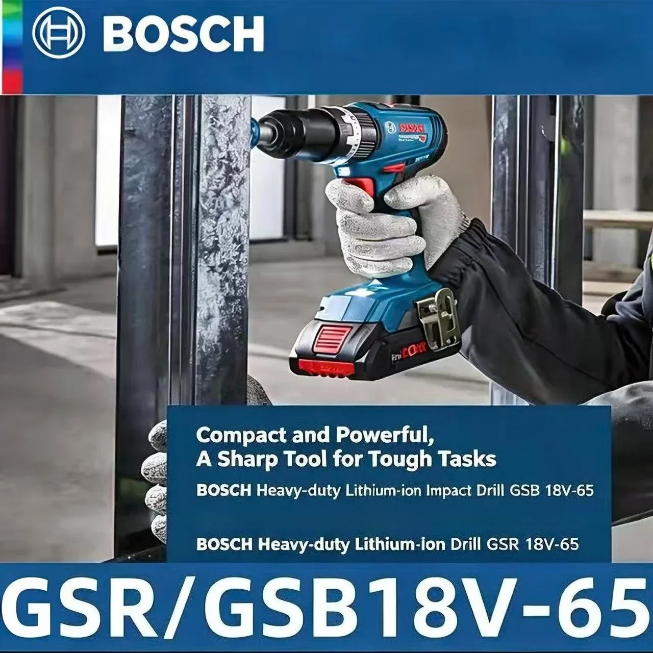 Compact Bosch GSR 18V-65,GSB 1 - Bosch Drill Gsb 18V recension och pris
