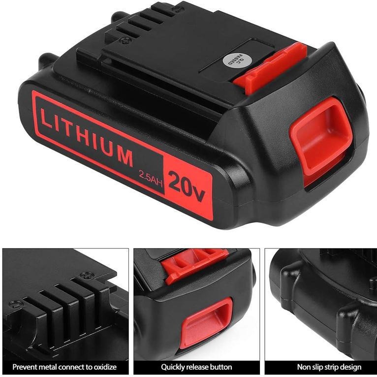 3000mAh 20V Lithium Battery Re - Black+Decker Tool 20V Max recension och pris